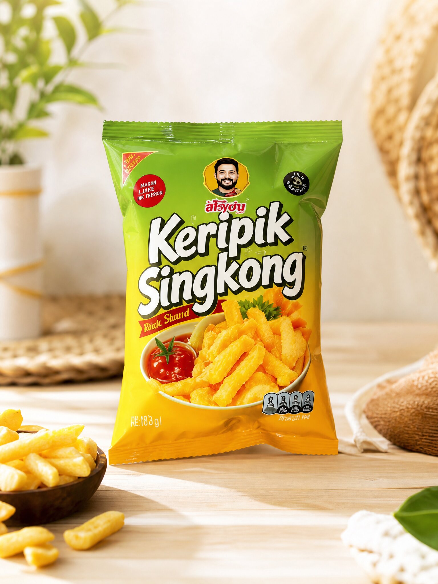 Visual warung snack — lebih terang dan fokus